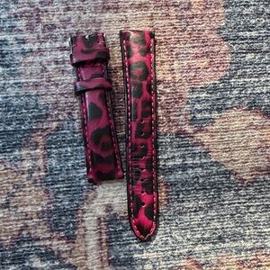 Michele Watch Straps in Cream, Black, Red, and Multicolor